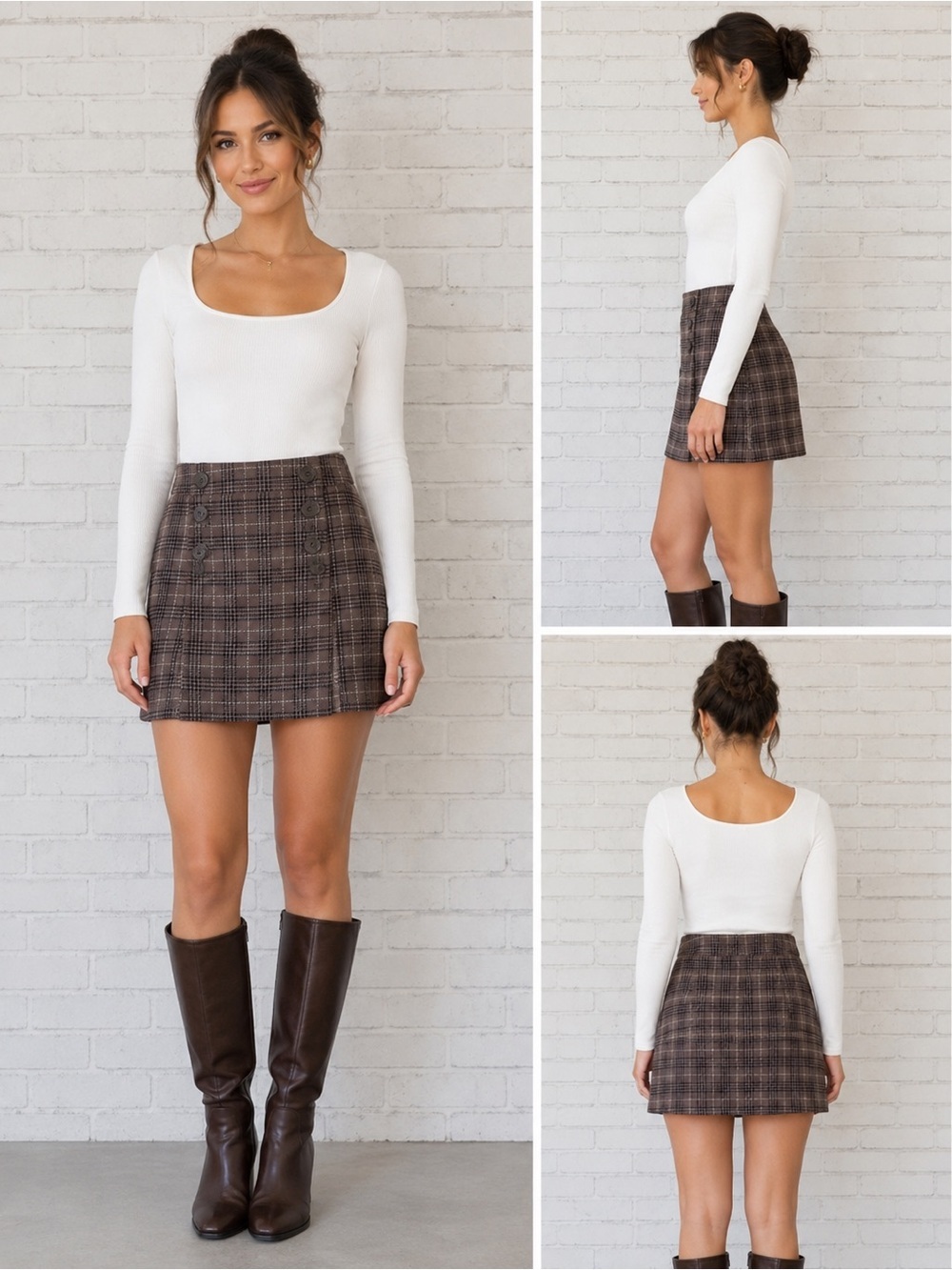 Gap Brown Sailor Librarian Academia Skirt Y2K Small